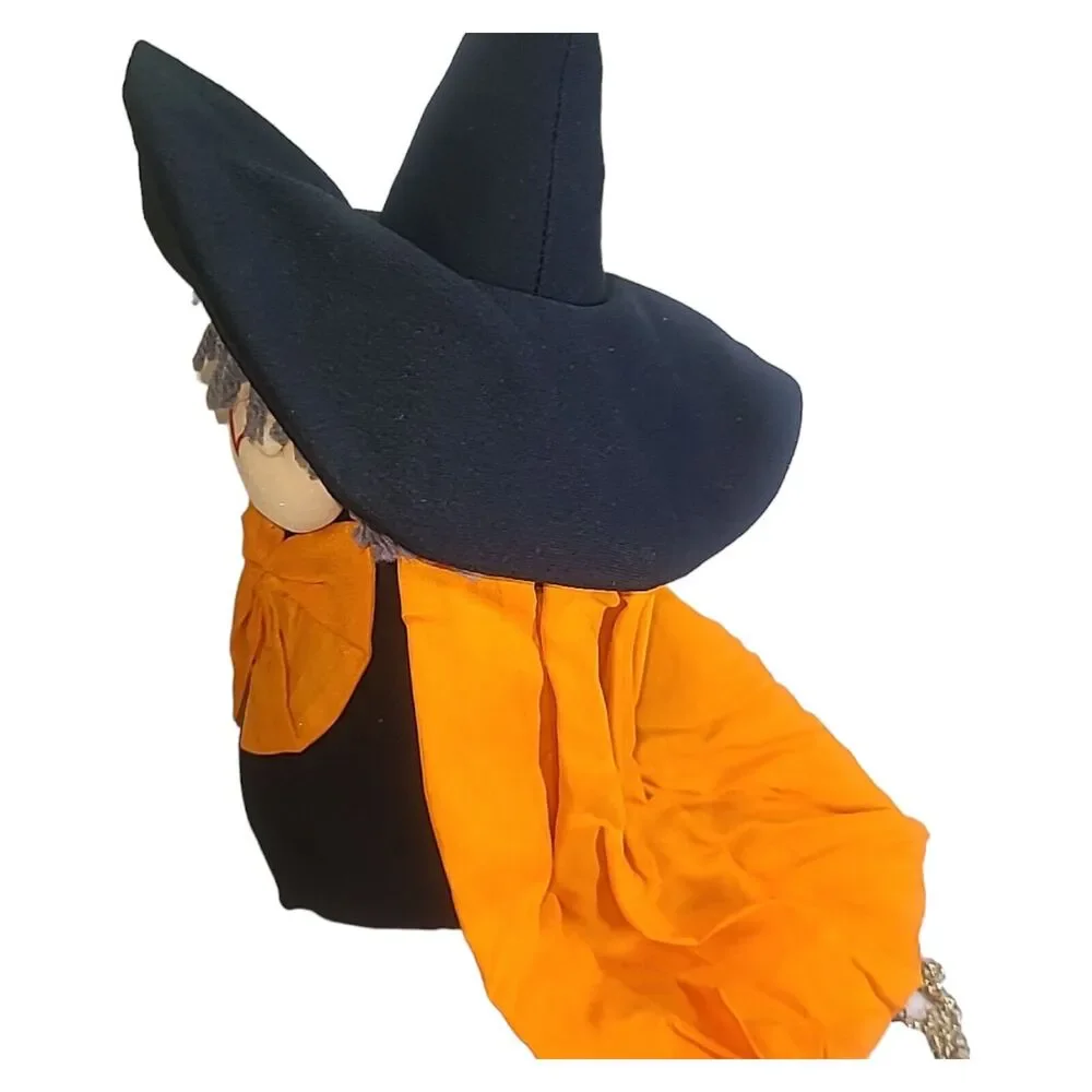 Vintage‎ Handmade Halloween Decor Witch Plush Doll 12